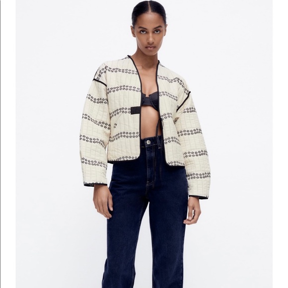Zara | Jackets u0026 Coats | Nwt Zara Jacquard Jacket | Poshmark